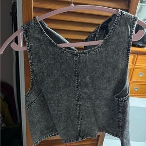 Forever 21 gray tank top crop top